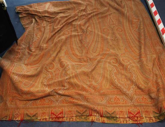 A large Kashmiri fabric, 10ft x 5ft 3in.